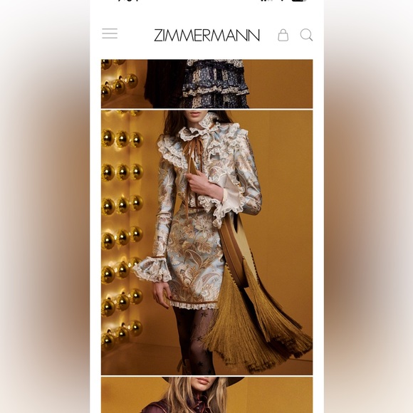 Zimmermann Ladybeetle Ruffled Printed Wool And Silk-blend Mini Dress AU 2 (US 8) - Picture 6 of 6